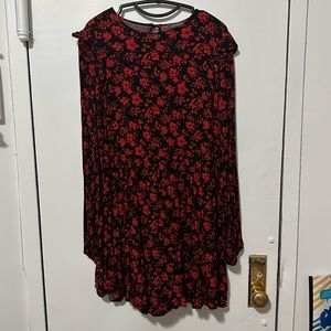 Black & Red Floral Dress